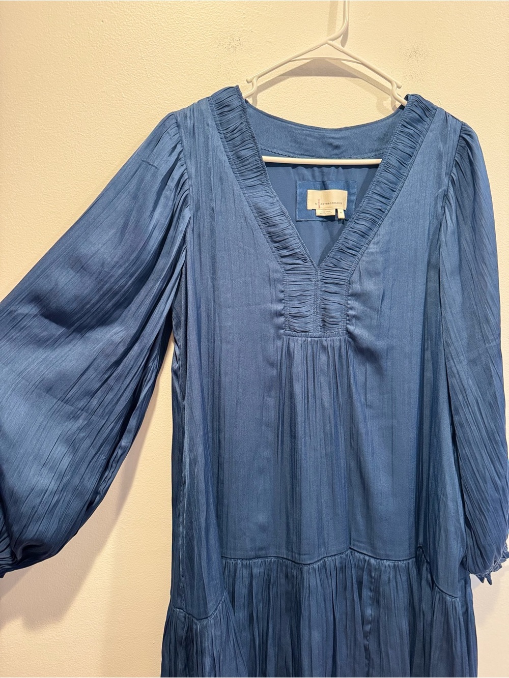 Anthropologie Blue Sabia Flounced Tunic Dress - Picture 2 of 7